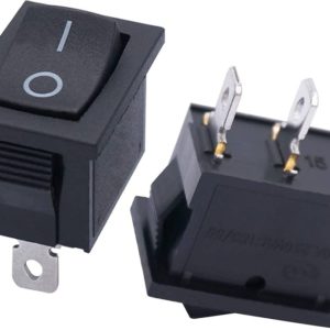 Small Two-Pin On/Off Rocker Switch for Electronics and Appliances