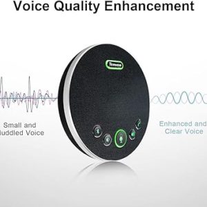 Tenveo Conference Speaker with Microphone, Bluetooth/Wireless/USB omnidirectional Speakerphone Noise