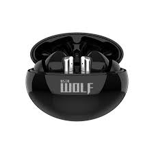 WOLF Sleek Wireless Earbuds + Charging Case | ENC | Movie Mode | 60ms Low Latency | 24Hrs Full Volume Playback | Water Resistant