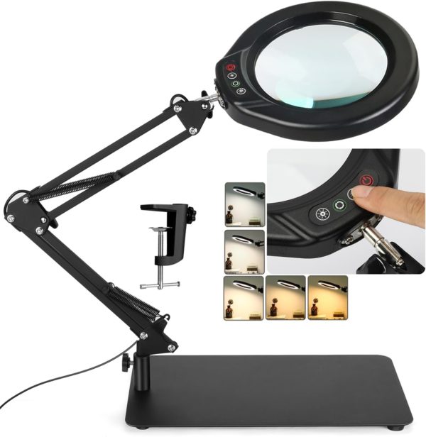 Magnifying Glass with Light and Stand